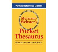 Merriam Webster's Pocket Thesaurus (Pocket Reference Library)