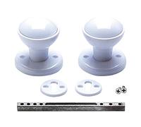 Merriway BH01832 - Plástico Encajadas Puerta Del Botón Set - Blanco (Paquete De 1)