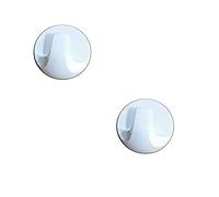 Merriway BH01928 redondo grande gancho autoadhesivo - blanco (4 unidades)