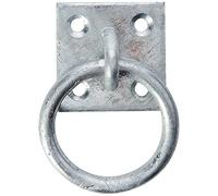 Merriway BH01960 - Anillo En La Placa 8 Mm, Acero Galvanizado (Paquete De 1)
