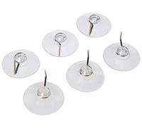 Merriway BH01993 - Gancho De La Succión De Plástico 45 Mm, Clear (Paquete De 6)