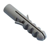 Merriway BH02076 - Heavy Duty Sin Rebordes Nylon Wallplug M12 X 60, Gris (Paquete De 10)