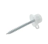 Merriway BH02183 - Roofing Tornillo Con Tapa Transparente De Plástico Y La Arandela (Paquete De 10)