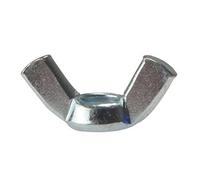Merriway BH02779 - Tuerca De Mariposa M6, Galvanizado Brillante (Paquete De 15)