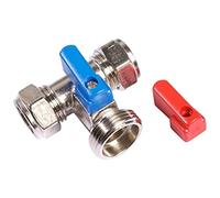 Merriway BH02906 - Lavarse Manija De La Válvula De La Máquina Y Tee 15 Mm X 3/4 Bsp (Paquete De 1)