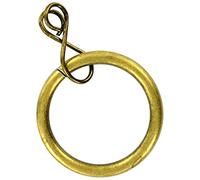 Merriway BH03215 - Antique Tocando El Viento Metal Del Anillo De Varilla Con Loose Ojo (Paquete De 8)