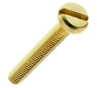 Merriway BH03538 m 4 x 25 mm latón tornillo de máquina cabeza plana ranurada (10 unidades)