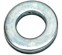 Merriway BH03682 Arandela plana de acero chapado en zinc brillante M4, pack de 25, Set Piezas