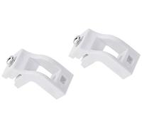 Merriway BH03867 Soporte de riel de Cortina para Cola de Milano Swish Solo Glide, Blanco, Set de 2 Piezas