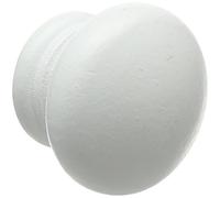 Merriway BH03886 Pomo de Puerta de Pino Perforado Acabado Blanco 38 mm, marrón, Set de 2 Piezas