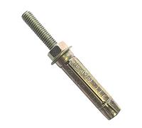 Merriway bh03962 Loose Perno Hexagonal Anclaje Proj. Cinc acero M6 x 70 - latón (2 piezas)