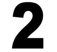 Merriway bh04026 palo en caja de basura caja papelera número de vinilo negro 75 mm (3 pulgadas) número 2 - Pack de 4