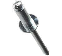 Merriway BH04090 Remache de Acero, Gris, 4.8 x 14 mm