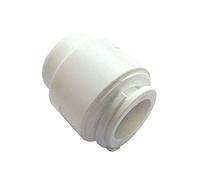 Merriway BH04124 Pushfit-Conector de Extremo de Tope Blanco de 15 mm, Set de 2 Piezas