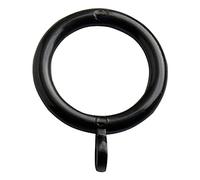 Merriway BH04508 - Barra de Cortina de plástico (24 Piezas) con Ojo Fijo, diámetro Interior de 25 mm y diámetro Exterior de 33 mm, Color Negro, Paquete de 24 Unidades