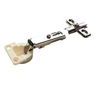 Merriway BH04754 Bisagra de gabinete 26 mm (95°) Cruciform ZP Slide-On Blanco