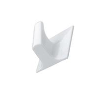 Merriway BH04775 Gancho Autoadhesivo Cuadrado pequeño Blanco (Paquete de 6), Set de 6 Piezas