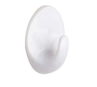 Merriway bh04776 pequeño Oval gancho autoadhesivo - blanco (6 unidades)