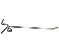 Merriway BH04938 Ganchos Individuales BZP de 150 mm para Adaptarse a tableros de Clavijas de 25 mm, Chapado en Zinc Brillante, Set de 48 Piezas