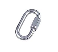 Merriway bh04986 eslabón de enganche rápido mosquetón, 316 Acero inoxidable de grado marino M5 - Plata, Pack de 2