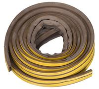 Merriway BH05068 StormSeal - Burlete de Puerta y Ventana con Perfil en V, Autoadhesivo, Goma EPDM, 10 Metros, Color marrón (Paquete de 4 por 2,5 Metros)