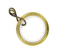 Merriway bh05509 Silencioso cortina para barra de cortina anillo sueltos ojo latón envejecido Dimensión interior 32 mm, juego de 24 piezas