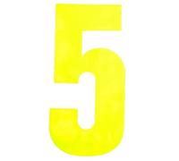 Merriway bh05619 150 mm (6 pulgadas) caja de alta visibilidad reflectante autoadhesivo pelable caja de basura de plástico cubo de la basura número 5 - amarillo (Pack de 2)