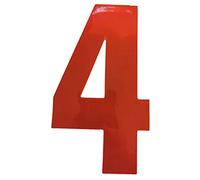 Merriway bh05632 150 mm (6 pulgadas) caja de alta visibilidad reflectante autoadhesivo pelable caja de basura de plástico cubo de la basura número 4, color rojo (Pack de 2)