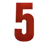 Merriway bh05633 150 mm (6 pulgadas) caja de alta visibilidad reflectante autoadhesivo pelable caja de basura de plástico cubo de la basura número 5, color rojo (Pack de 2)