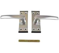 Merriway bh05662 aluminio tirador de puerta Latch Set con Negro Trim