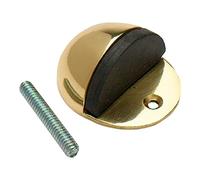 Merriway bh05701 50 mm (2 pulgadas) en el suelo Oval tope para puerta tapón - latón pulido