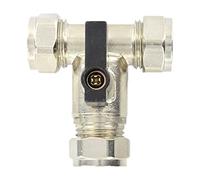Merriway bh05787 15 mm T válvula de aislamiento - cromo