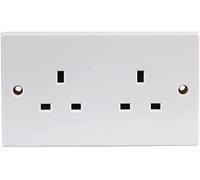 Merriway bh05887 intensidad: doble de enchufe 13 A, 2 interruptores, color blanco