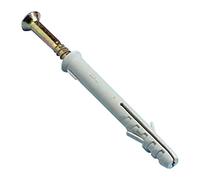 Merriway bh05911 tipo pared sólida perno de fijación de tornillo con Nylon enchufe, M8 x 80 mm (5/16 pulgadas x 3.1/8 Inch) - Pack de 12, blanco, BH05914