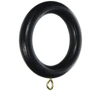 Merriway bh05954 de madera para barra de cortina, barra de cortinas Anillos con tornillos de ojo, de diámetro interno. 45 mm (1,3/4 pulgadas) Outer Dia. 64 mm (2,1/2 pulgadas), pack de 10, BH05958