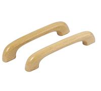 Merriway bh05974 madera roble 'd' armario armario cajón tirador de puerta, lacado 100 mm (4 pulgadas) - Pack de 2