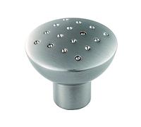 Merriway bh06135 armario pomo con hoyuelos para puerta de armario (Metal cromado mate 28 mm, juego de 4 piezas