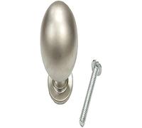 Merriway BH06142 - Pomo redondo (metal cromado mate, 25 mm, 4 unidades)