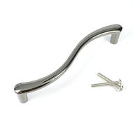 Merriway bh06168 armario armario mango pull de S 128 mm níquel negro, juego de 4 piezas