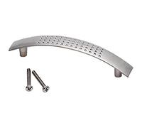 Merriway bh06171 armario tirador para puerta de armario níquel mate con hoyuelos 96 mm x 12 mm, juego de 4 piezas