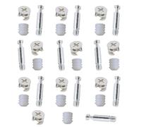 Merriway BH06259 - Juego de 10 tornillos de fijación para gabinetes de muebles (15 mm x 12 mm) y clavija (M6 x 44 mm)