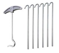 Merriway BH06452 - Extractor y pinzas para tienda de campaña (6 x 230 mm, 1 unidad), multicolor