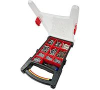 Merriway bh06619 Surtido de Redi-Driva Cavidad Fijación, anclajes de pared hueca, tornillos y destornillador de 38 mm en un 12 compartimento funda de transporte.