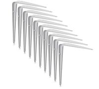 Merriway BH06749 Merriway London - Soportes para estante (acero, 12,7 x 10,2 cm), color blanco