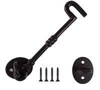 Merriway BH06967 Merriway - Gancho para cabina (hierro fundido, 200 mm, 1 unidad), color negro