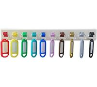 Merriway BH06981 Merriway BH06981-Organizador para Colgar en la Pared, 10 Etiquetas de plástico de Colores, Blanco