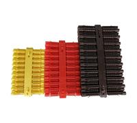 Merriway BH07204 - Juego de 40 tacos de pared (varios tamaños), color amarillo, rojo y marrón