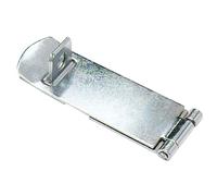 Merriway BH07774 Cerrojo de latón y grapa placa cromada de 4 pulgadas, cerrojo y grapa, plata