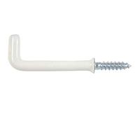 Merriway - Juego de alcayatas (revestimiento de plástico, 32 mm, 25 unidades), color blanco