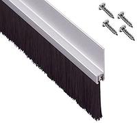 Merriway Meida BH03385 915 mm burlete de cepillo para puerta con tornillo de fijación tira - Plata